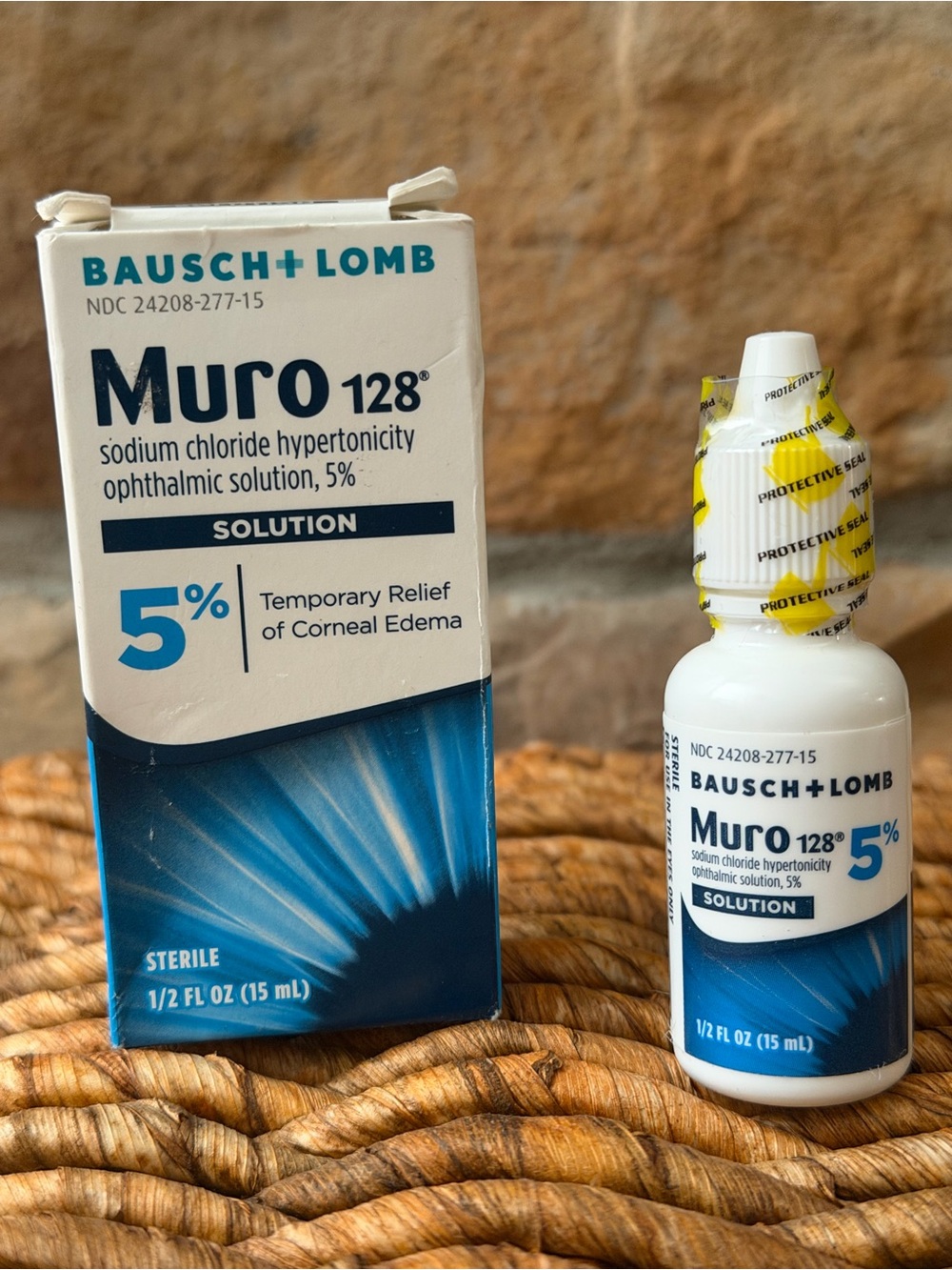 Muro 128 5% eye drops by Bausch & Lomb 1/2 fl oz NEW SEALED 10/27 exp date